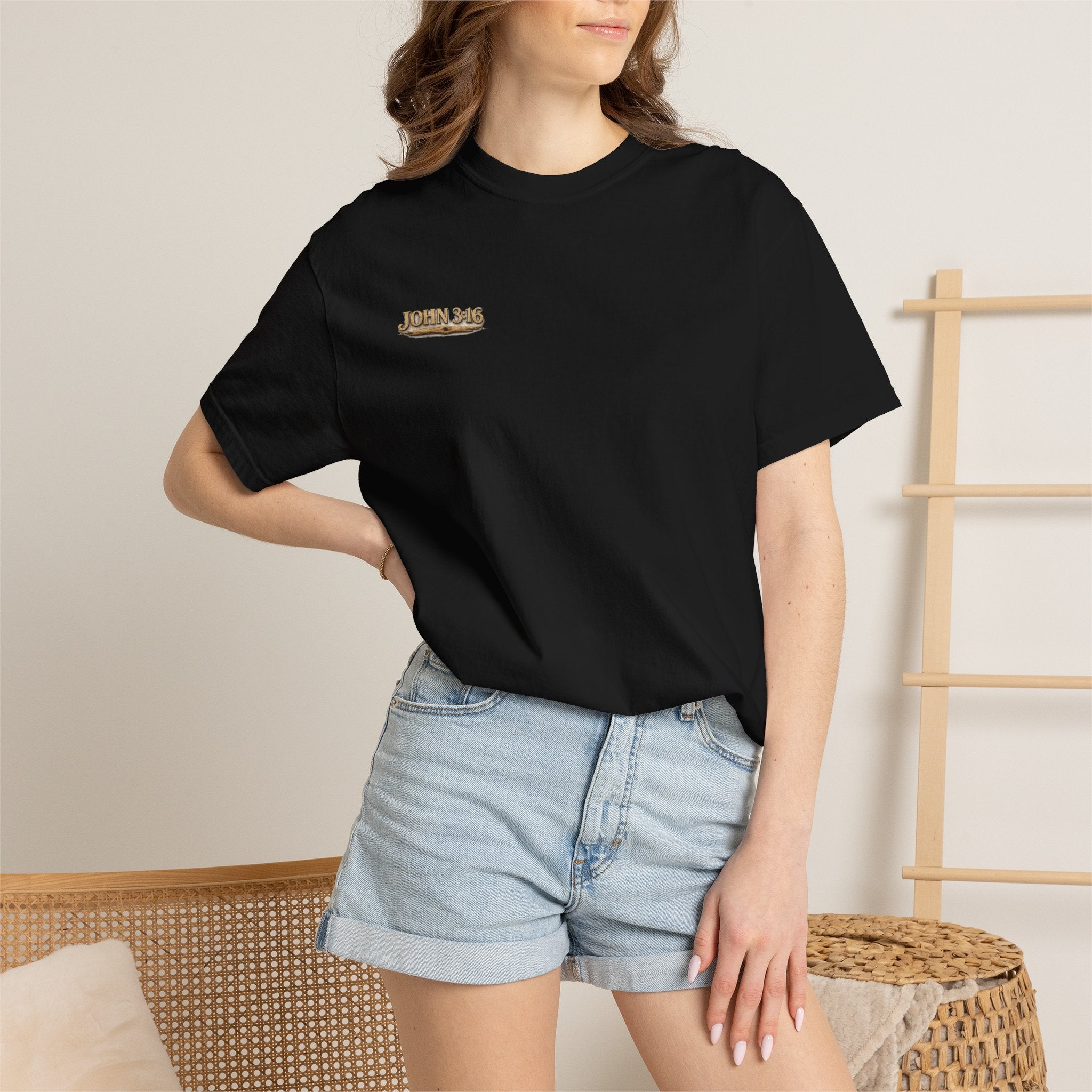 Driftwood Faith Cross T-Shirt — Rustic Christian Graphic Tee