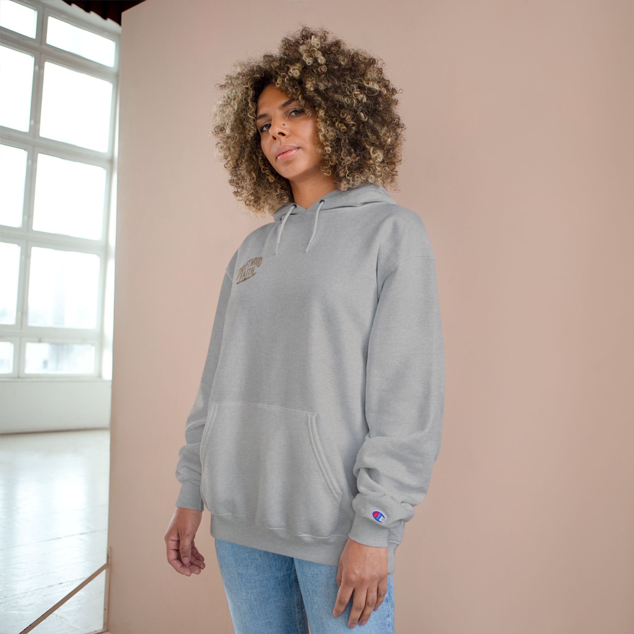 Christian Cross Beach Hoodie — Driftwood Faith Pullover
