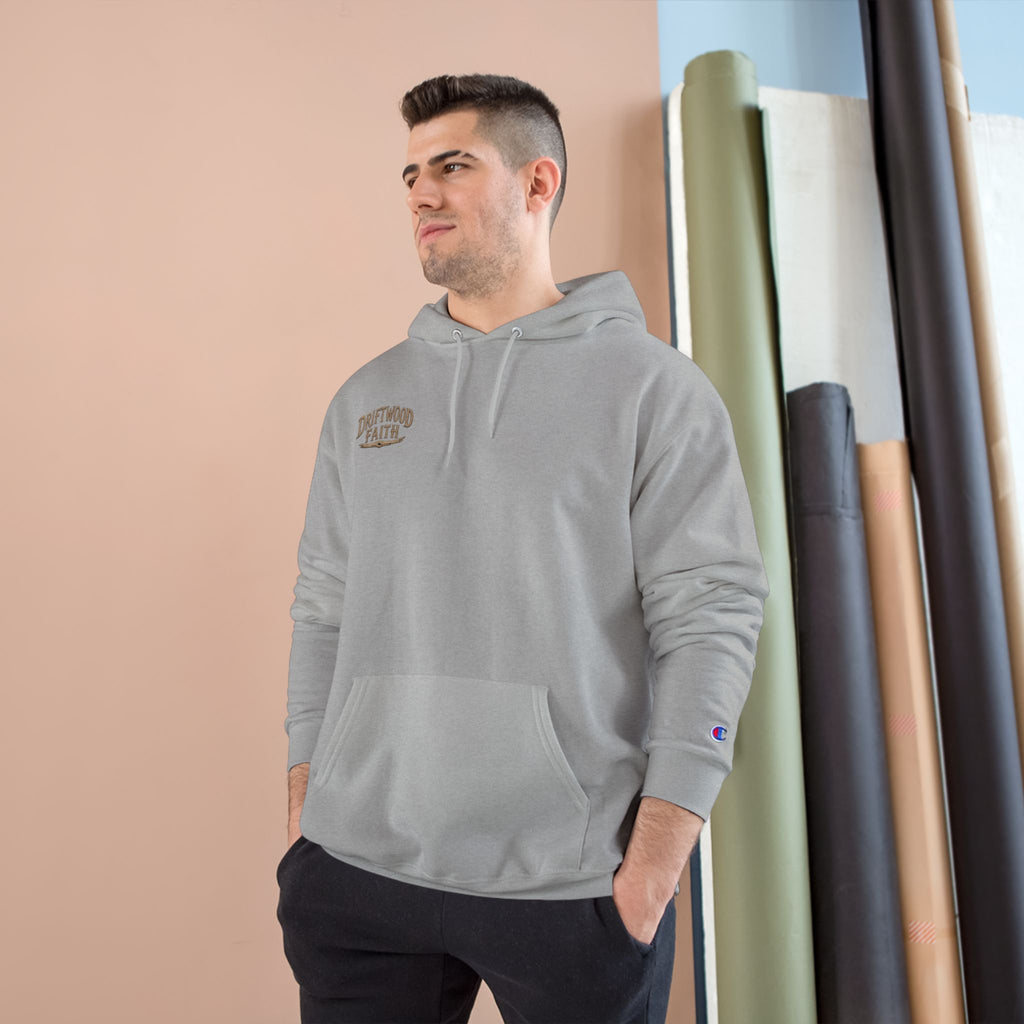 Christian Cross Beach Hoodie — Driftwood Faith Pullover
